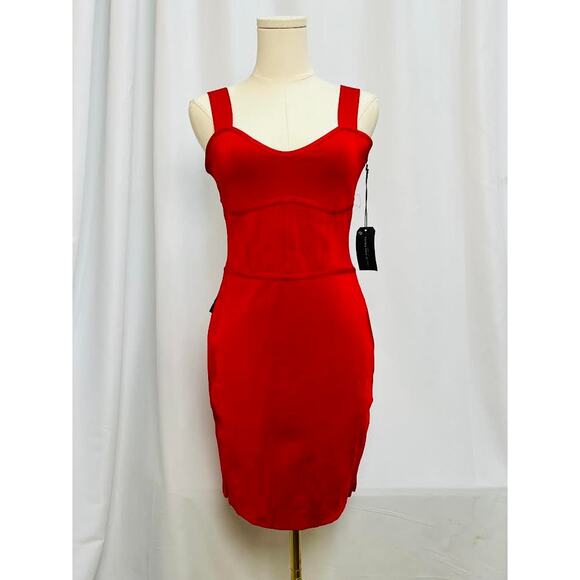 NWT!  Mariam Anna Barska Bustier Short Dress Rouge M - Picture 2 of 11